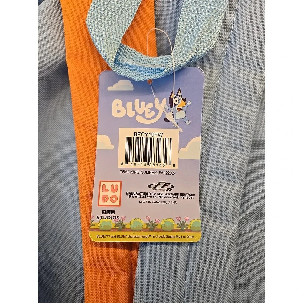 Bluey 15 inch Back Pack with side pocket new with‎ tags